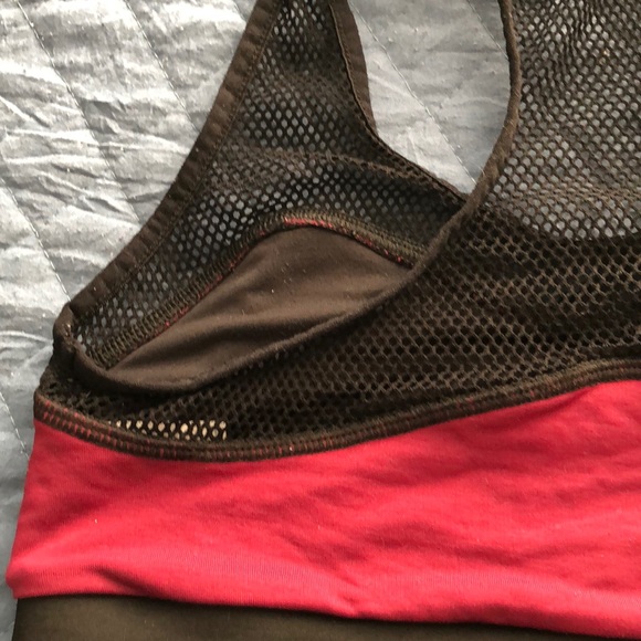 MICHI Mesh Panel Burgundy Spots Bra | M - Picture 9 of 14